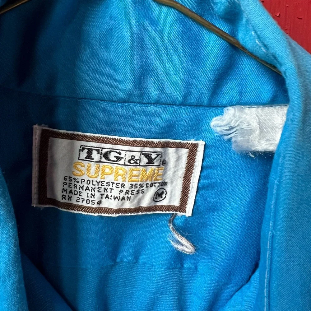Vintage Blue Button Down Shirt - Picture 2 of 8